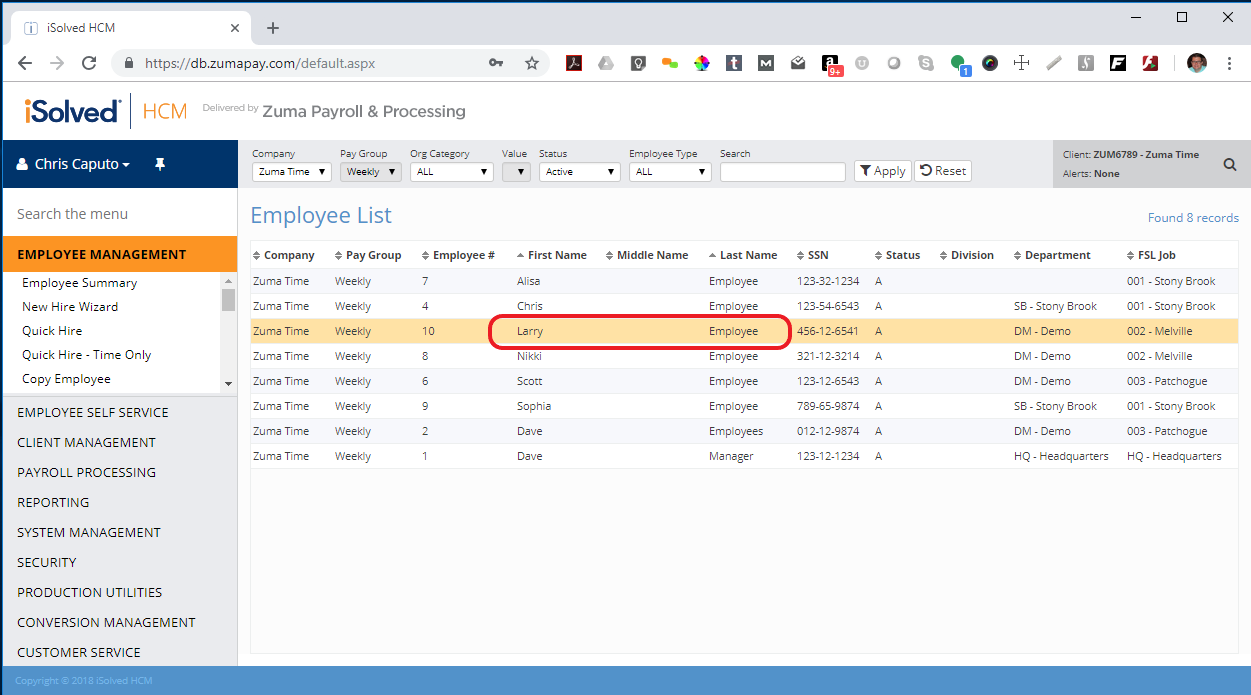 isolved employer employee self service account activation zuma employee name list